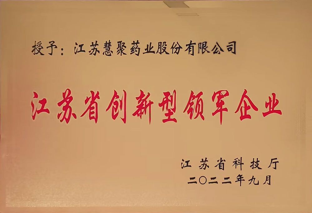 江蘇省創(chuàng)新型領軍企業(yè)